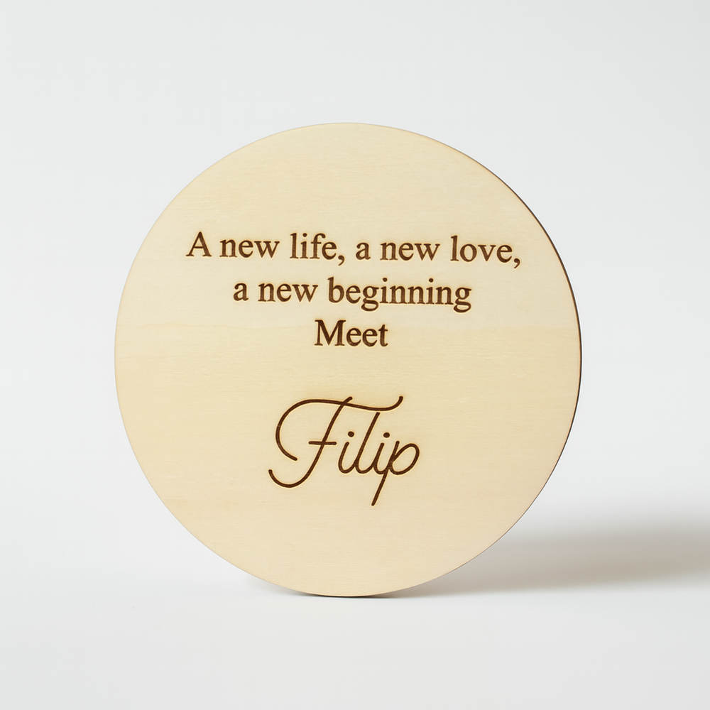 A New Life – personalized wooden sign