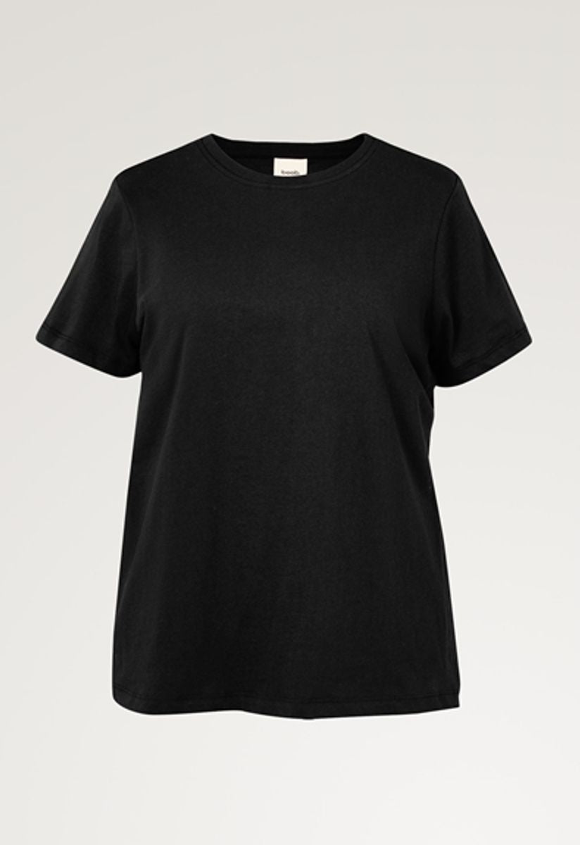 Maternity t-shirt with nursing pads - BLACK