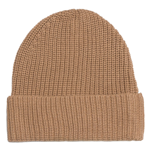 Chunky strikket lue - Camel