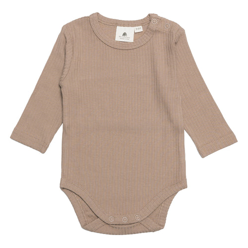 My 1 body in rib with button - Brownish