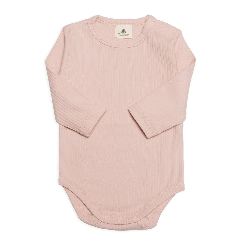 My1 Rib Bodysuit with button - Pale