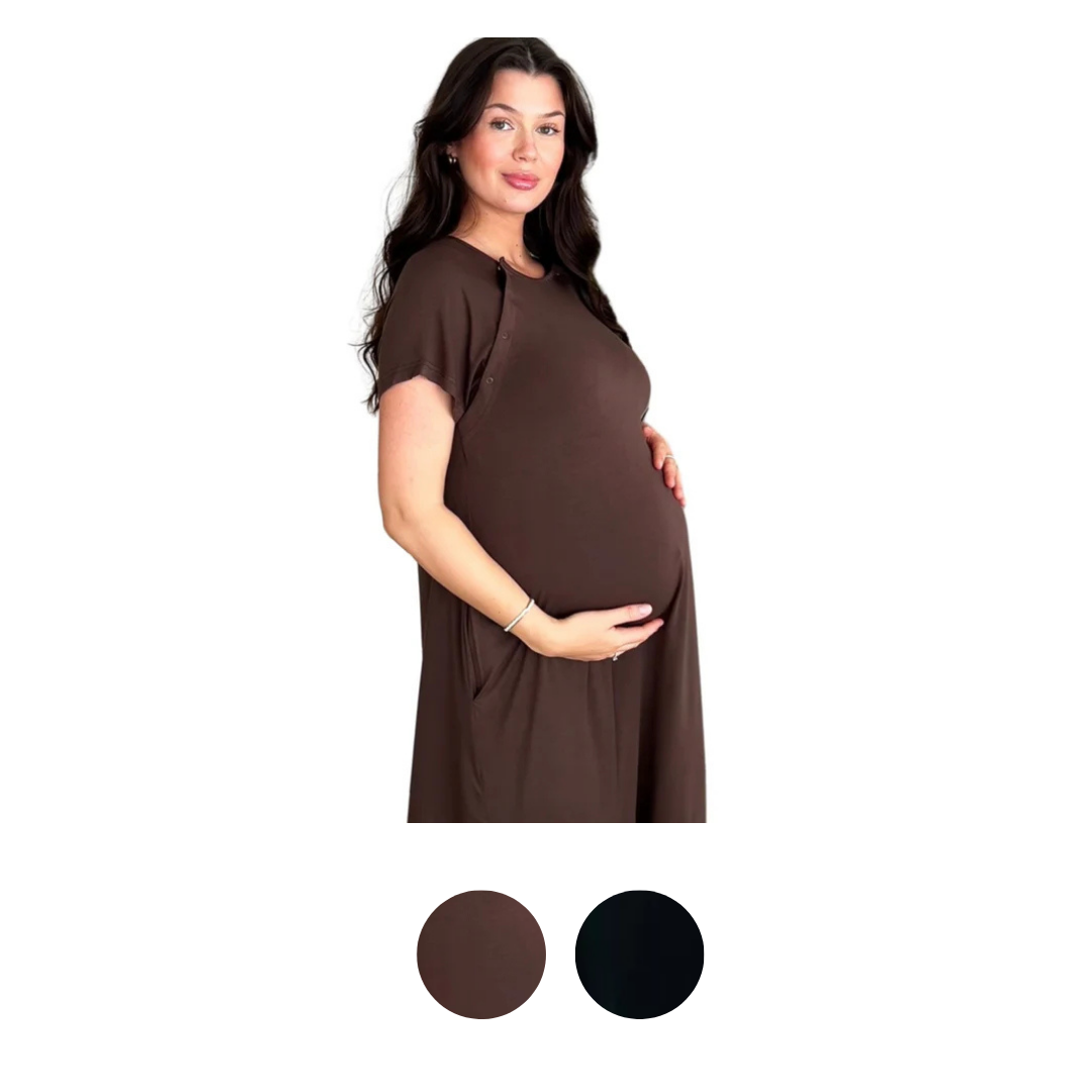 Maternity/Nursing Dress - BESTSELLER - CHOOSE COLOR