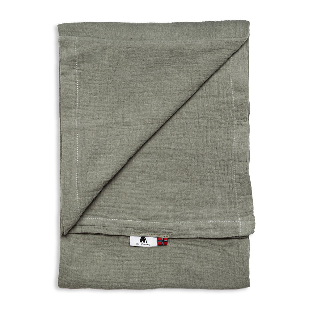 Personalized Muslin Blanket - Dusty Green