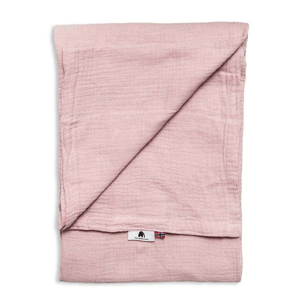 Muslin blanket with name - Dusty pink