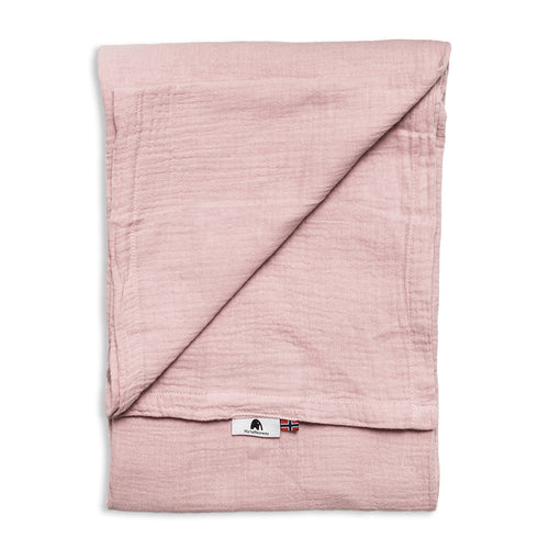 Muslin blanket with name - Dusty pink