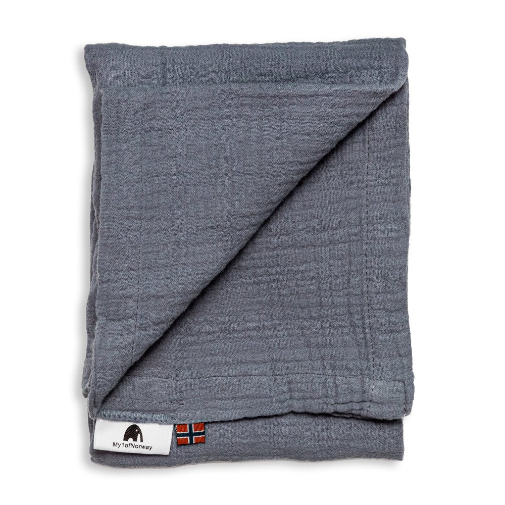 Muslin comfort/burp cloth - Dusty blue