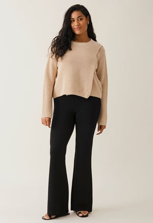 Flared maternity trousers