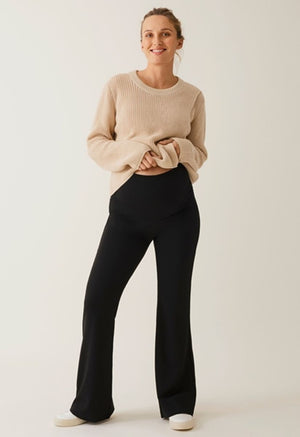 Flared maternity trousers